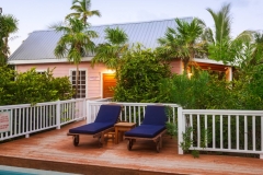 Pink Cottage Exterior & Pool