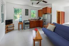 White Cottage (Lower) Kitchen & Living Room