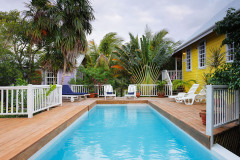 Yellow Cottage Exterior & Pool